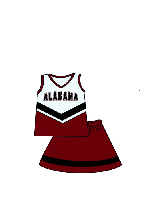 baby girls cheer skirt 2pcs outfit
