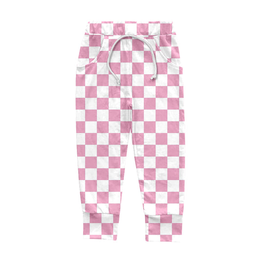 pink checkered milk silk pants,deadline March 27th
