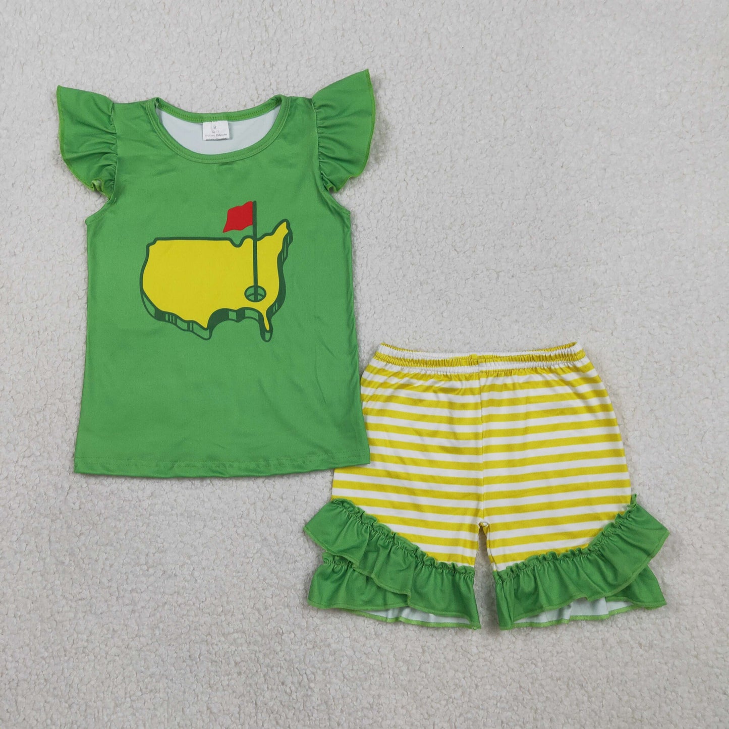 Golf top matching shorts boy summer outfit