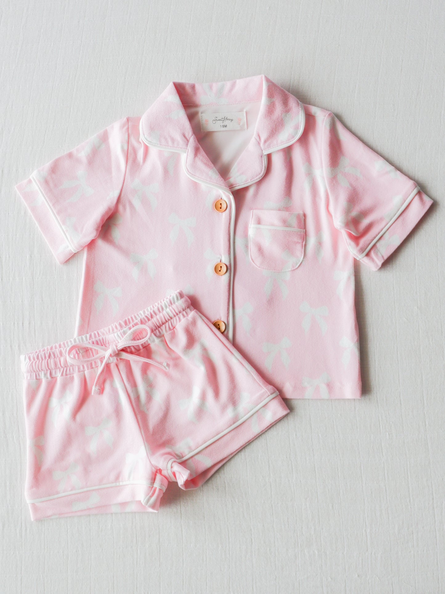 baby girl short sleeve pajama set