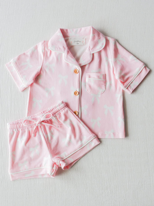 baby girl short sleeve pajama set