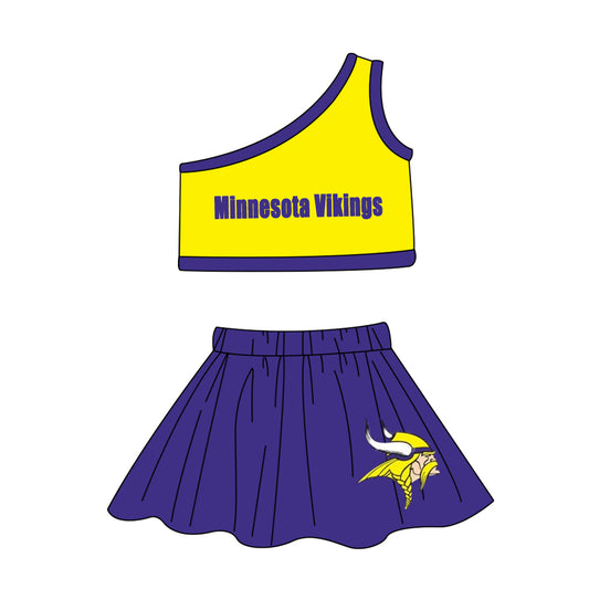 baby girls cheer skirt 2pcs outfit