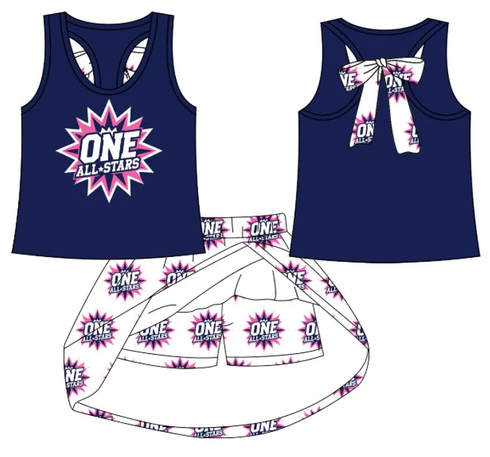 Baby girls custom team cheer matching outfit