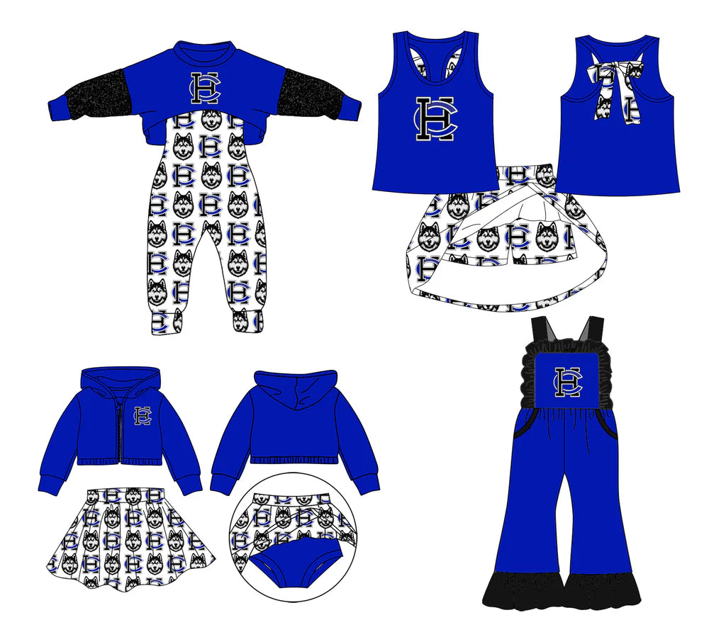 Baby girls custom team cheer matching outfit