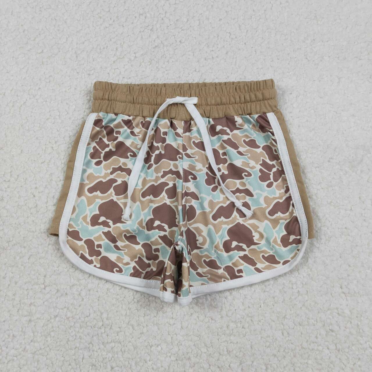 Toddle baby boy light khaki camo summer shorts