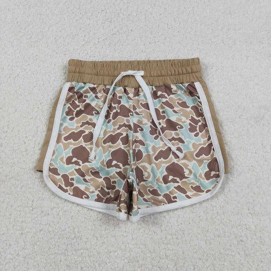 Toddle baby boy light khaki camo summer shorts