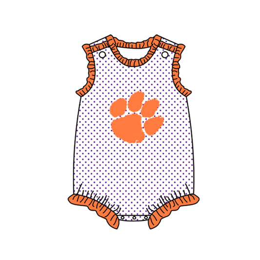 toddle baby girl orange team romper