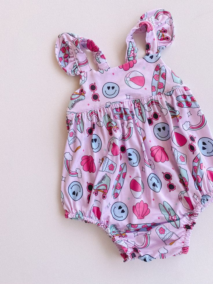 Toddle kids short sleeve boutique romper