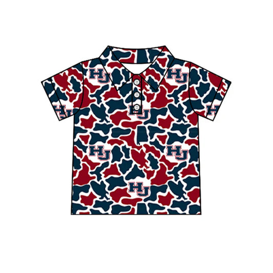 Kids baby short sleeve custom team pullover top