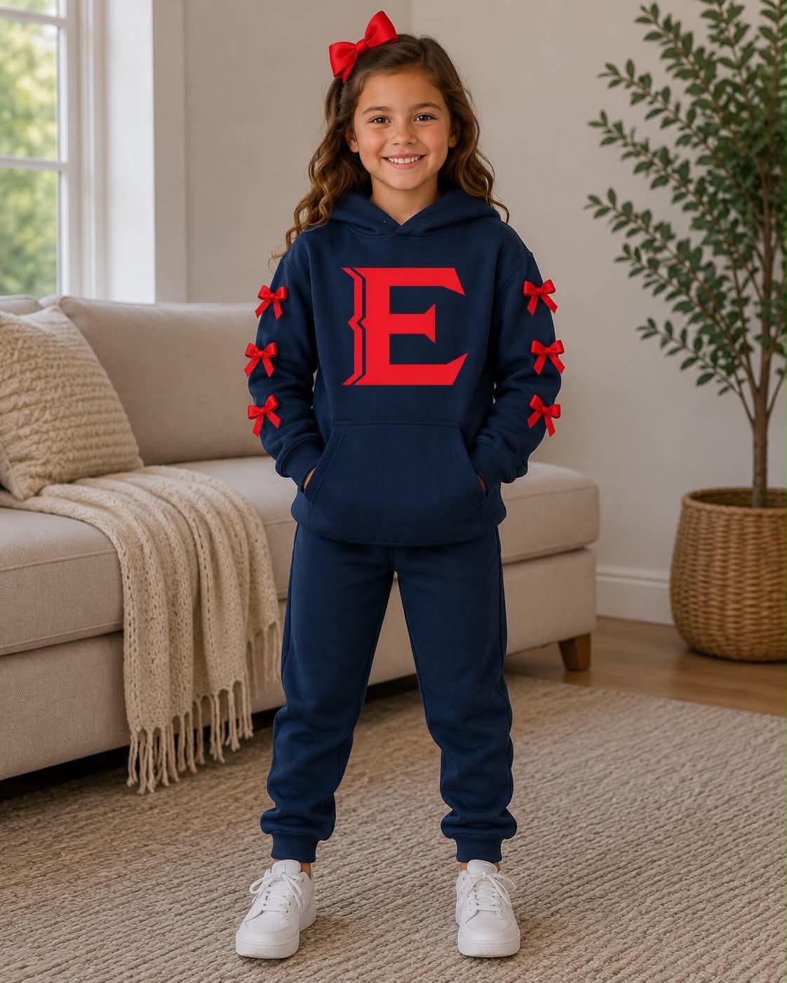 Baby boy custom team cheer design hoodie set