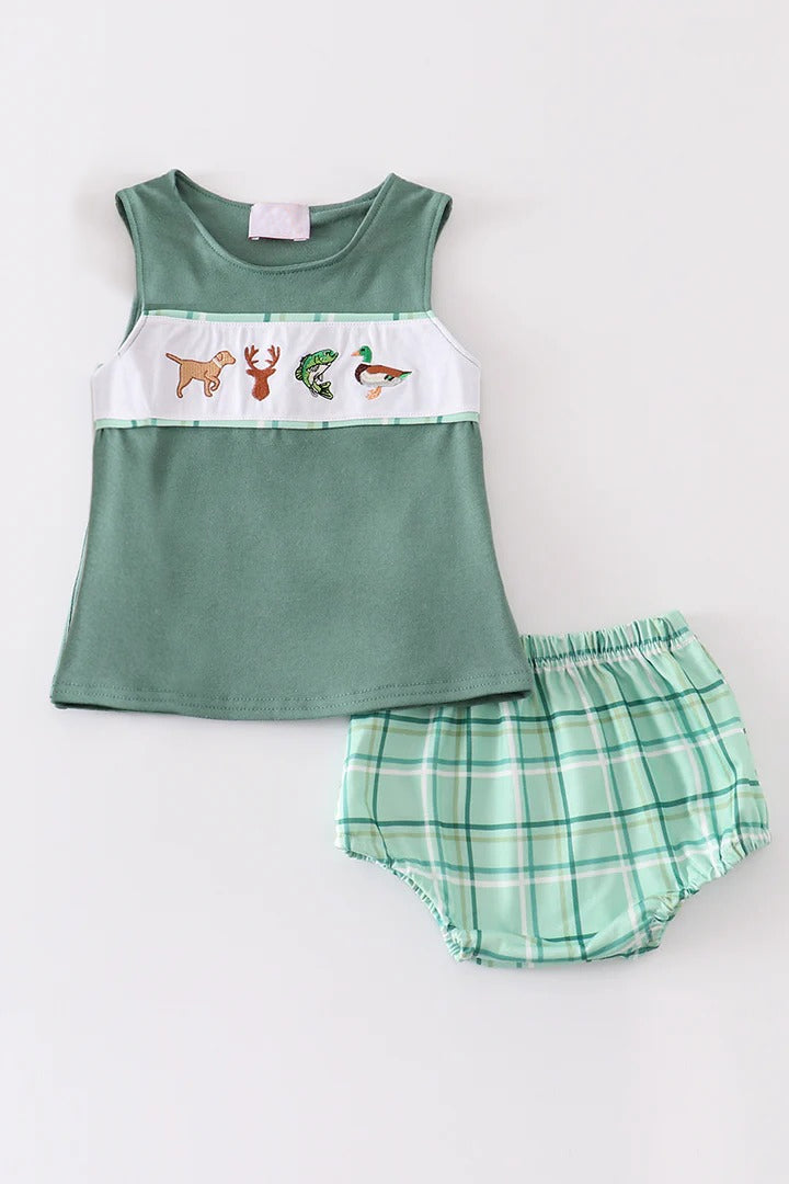 toddle baby boy duck hunting reindeer bummie set