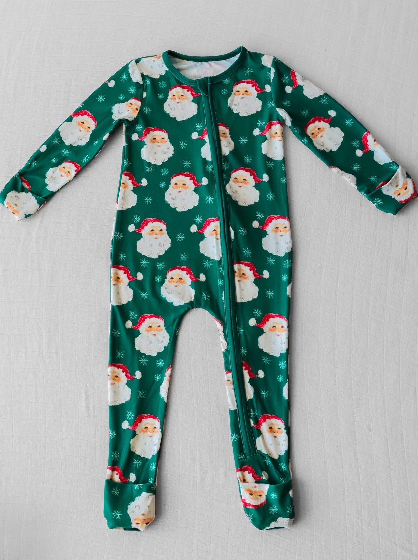 baby girls christmas santa claus fall winter zip romper