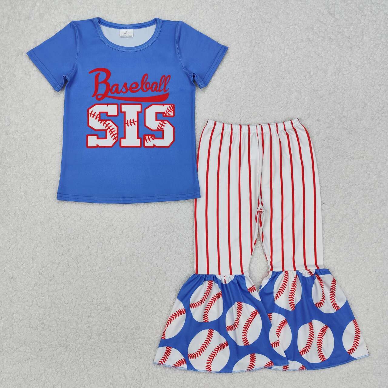 Infant  baby girl baseball sister summer clothes set