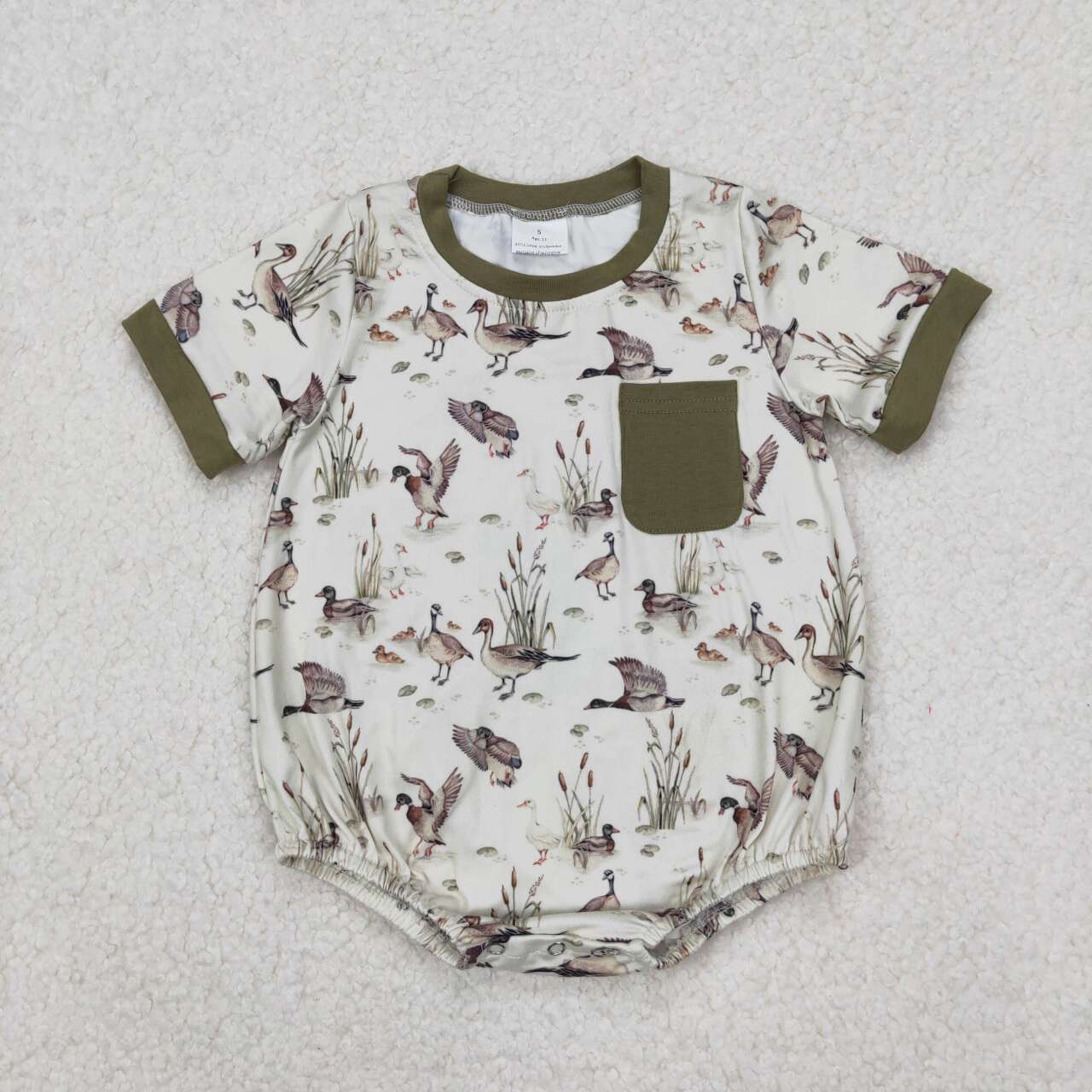Toddle baby boy mallard duck romper