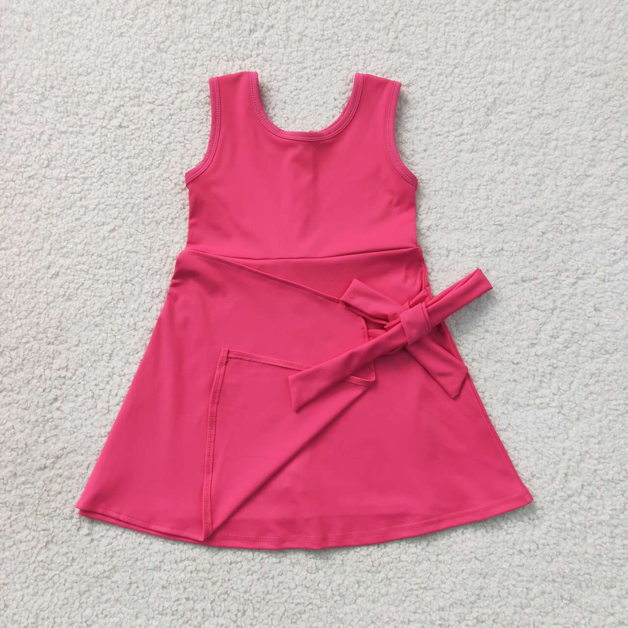 Toddle girls hot pink color design summer yoga dress