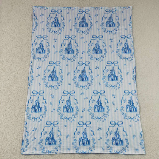 toddle kids blue castle soft blanket