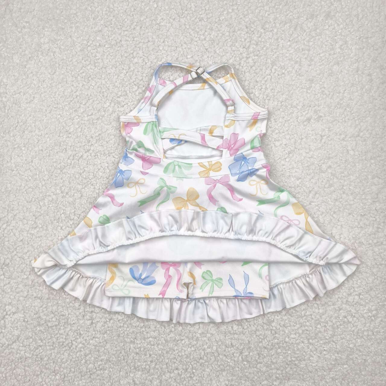 Baby girls colorful bow active wear athletic summer yoga skirt dress