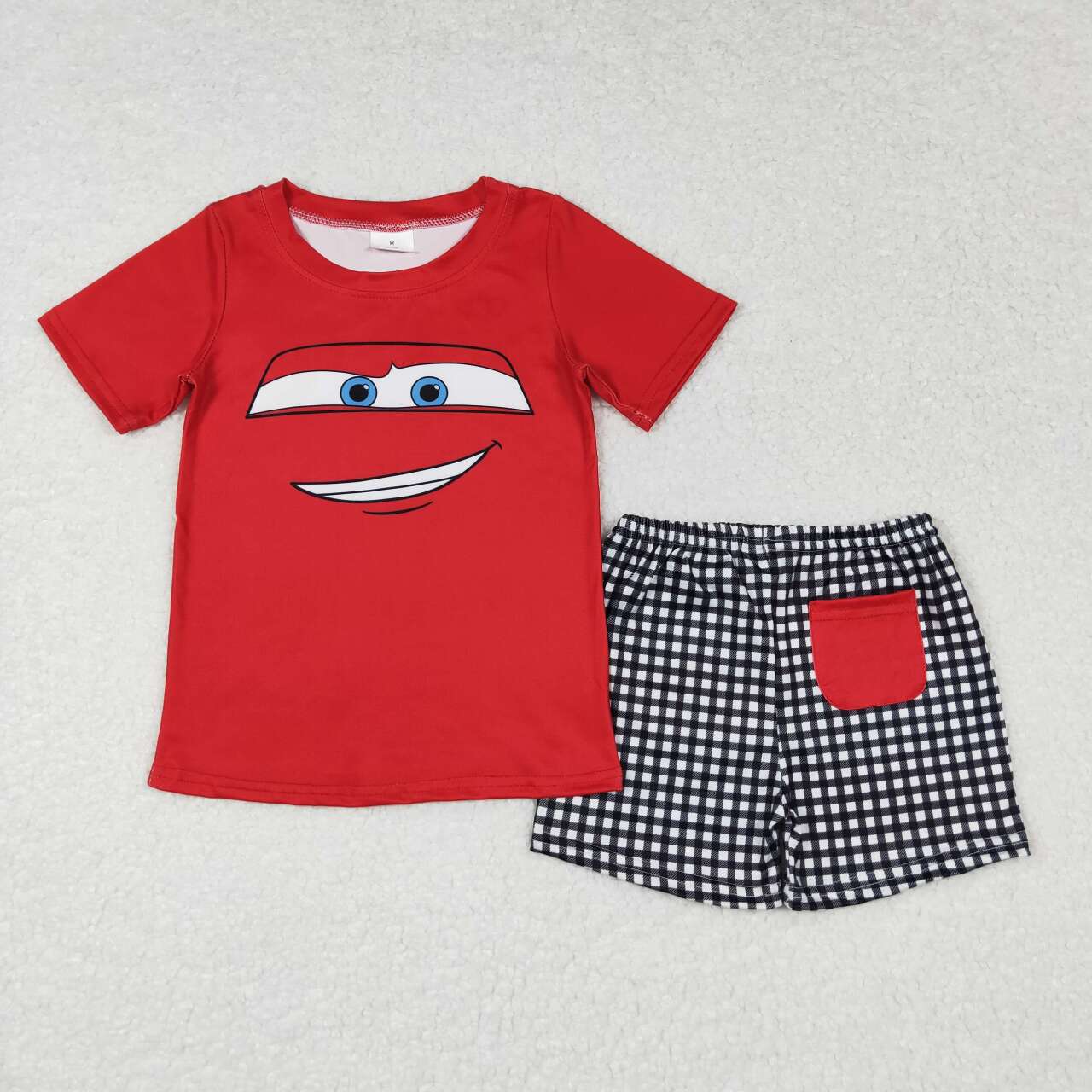 red car cartoon boy clothing set