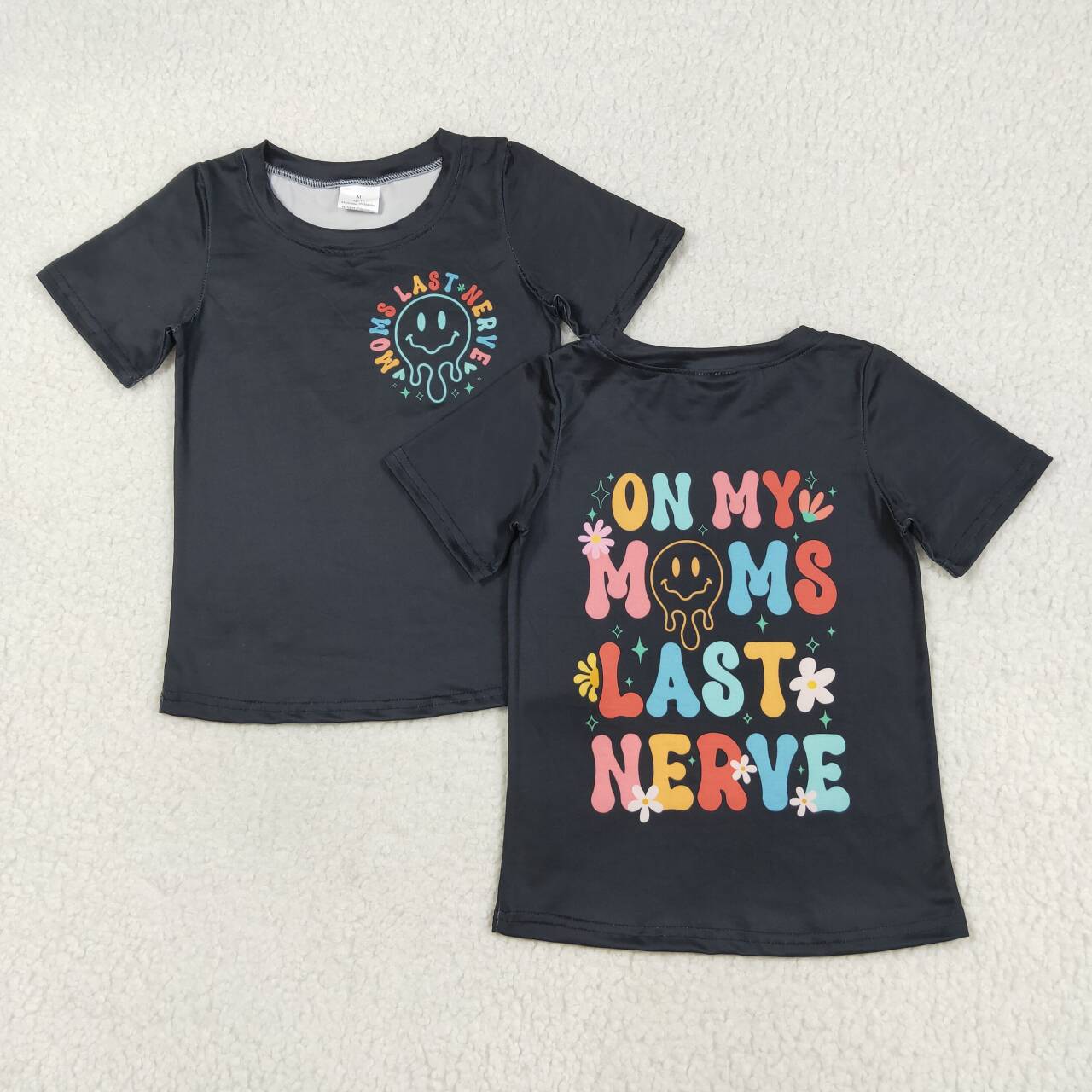 On my moms last nerve kids smile face shirt