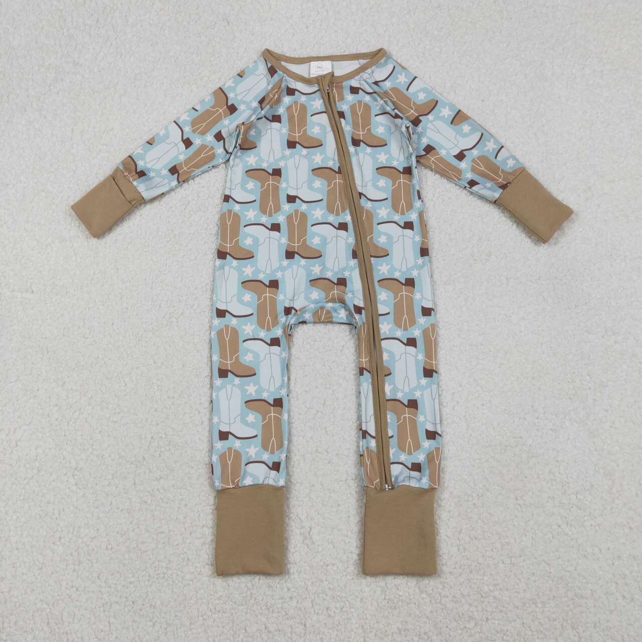 Western boots design toddle boy romper