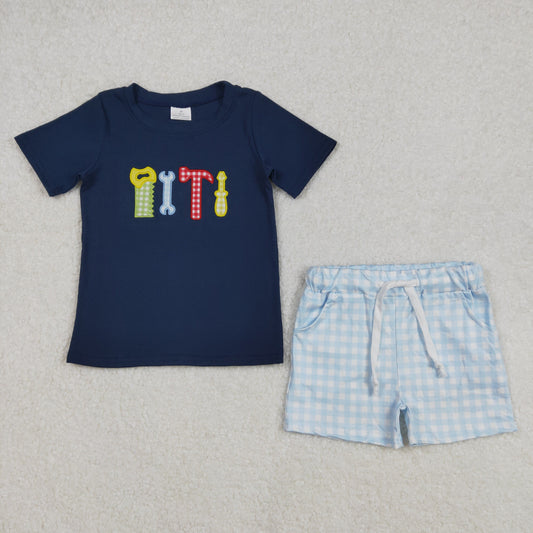 Baby boy embroidery tool design outfit