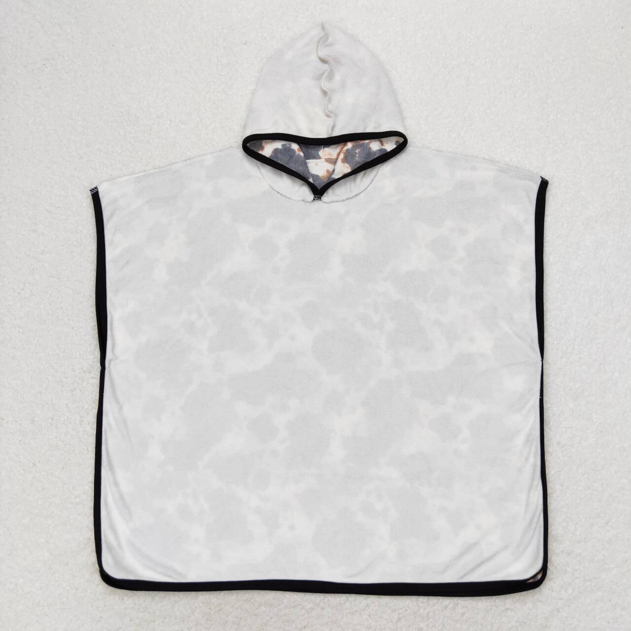 infant baby girls brown cowhide hooded towel