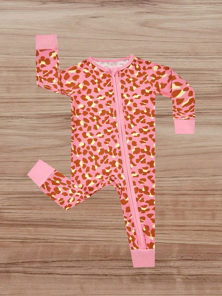 Toddle kids cheetah long sleeve romper