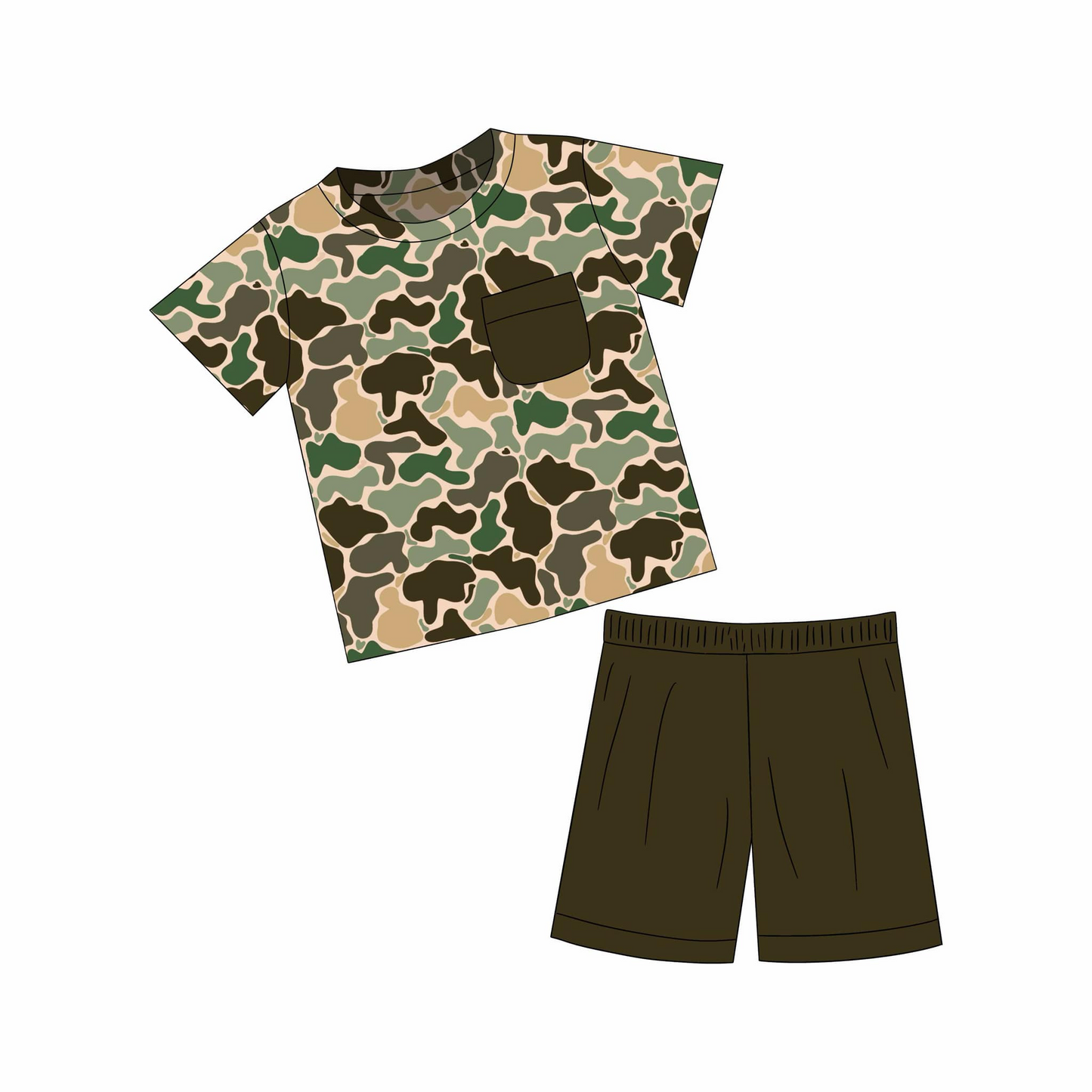 Camo design boy summer clothes