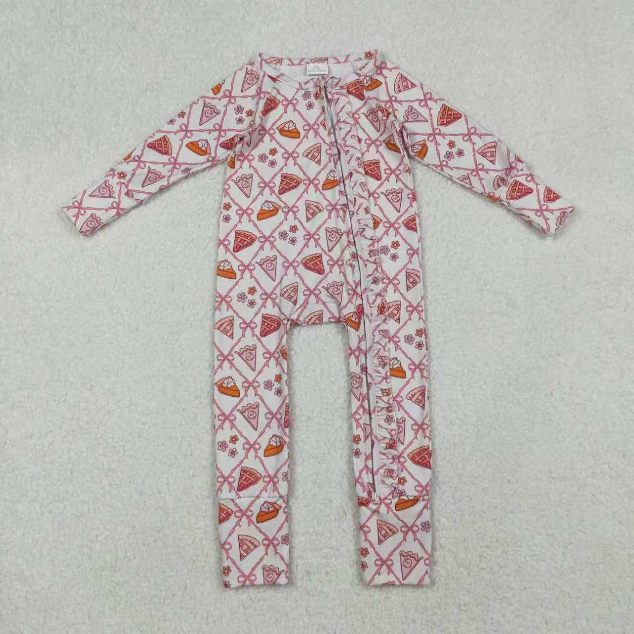 Thanksgiving design kids girl matching pajama set