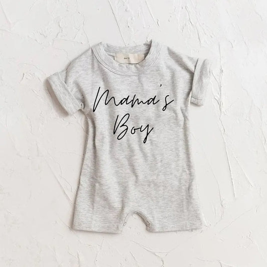 Mamas boy kids short sleeve romper