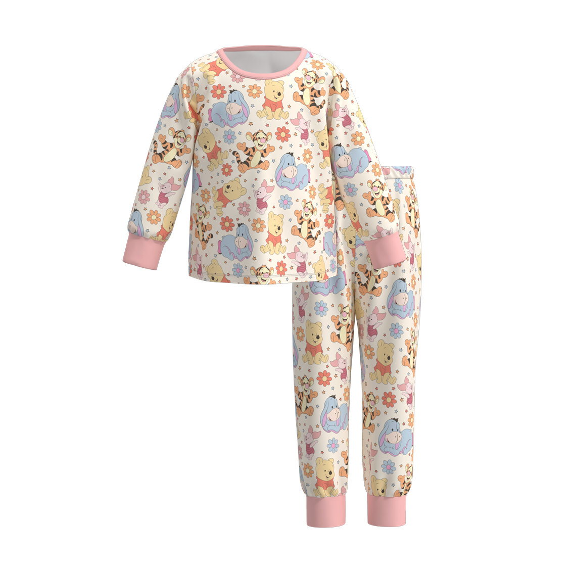 Wholesale Kids Baby Girls Cartoon Bear Clothes
