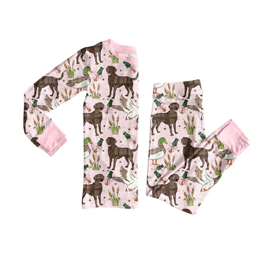 Toddle kids duck dog design pajama set outfit