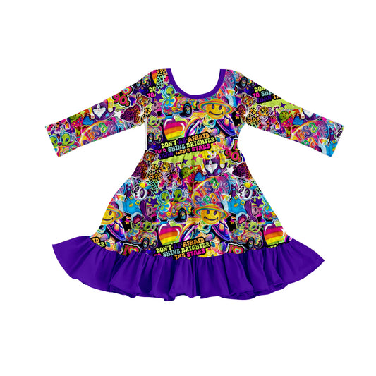 Baby girl long sleeve cartoon dress