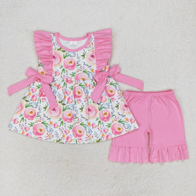 best sister infant baby girls pink floral boutique clothes