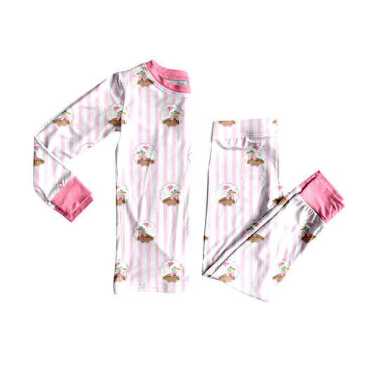 Toddle kids Christmas duck  design pajama set outfit