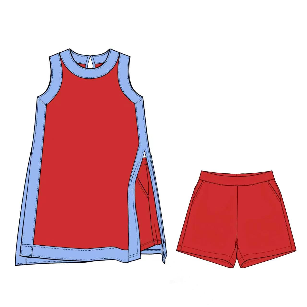 baby girls sleeveless dress matching shorts yoga clothing set