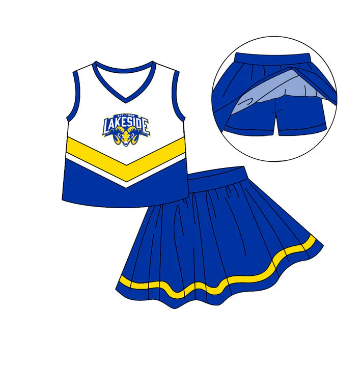 Baby girls custom team cheer outfit add shorts