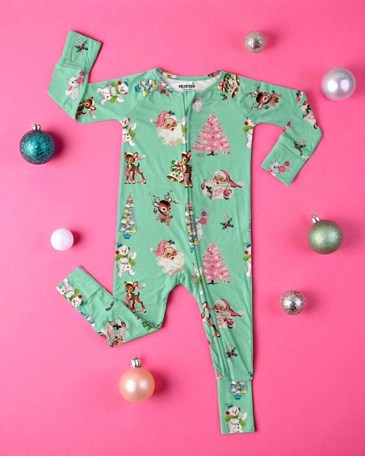 Toddle kids cute Christmas design long sleeve romper