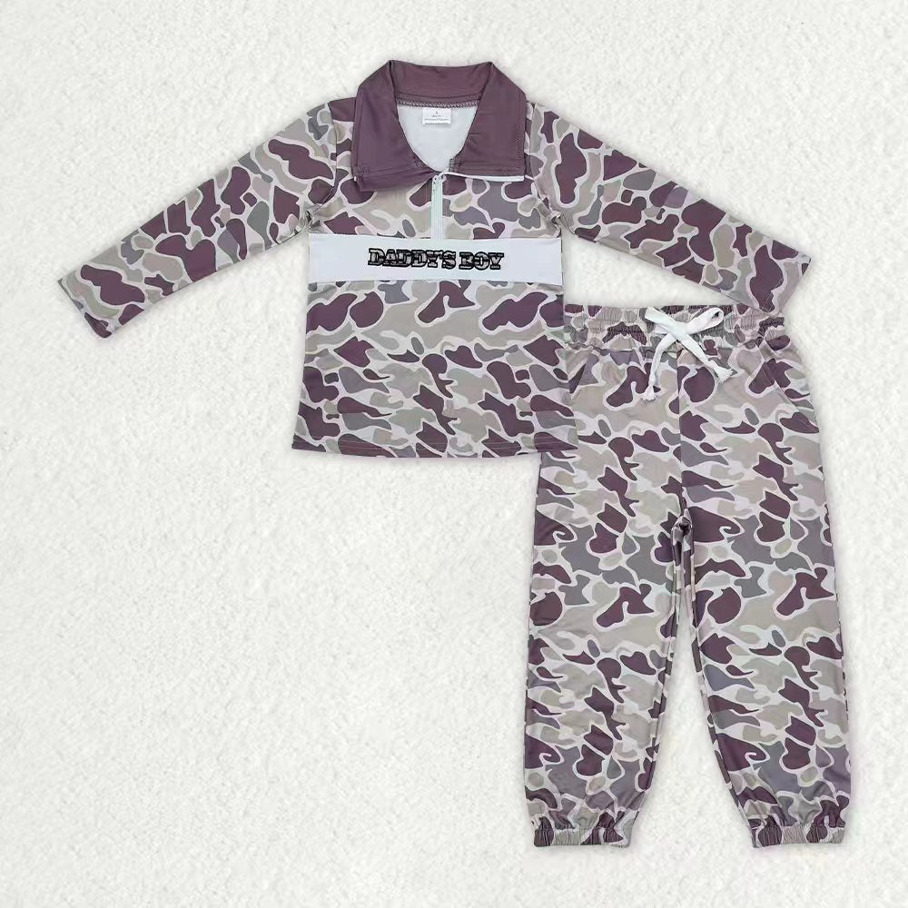 Hunting season pullover top matching pants boy spring fall outfit