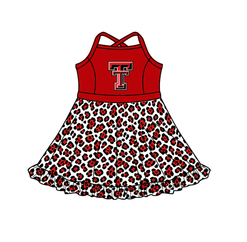 Toddle girls wholesale custom school team design yoga dress