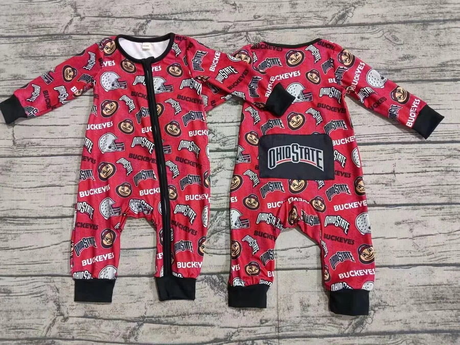 toddle baby boy team design romper