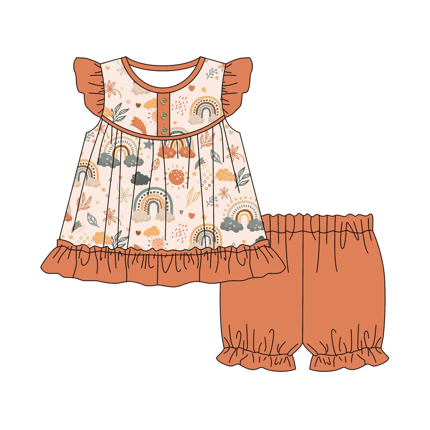baby girls summer design outfit