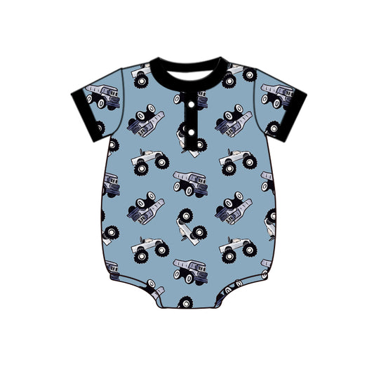 infant baby boy short sleeve button romper