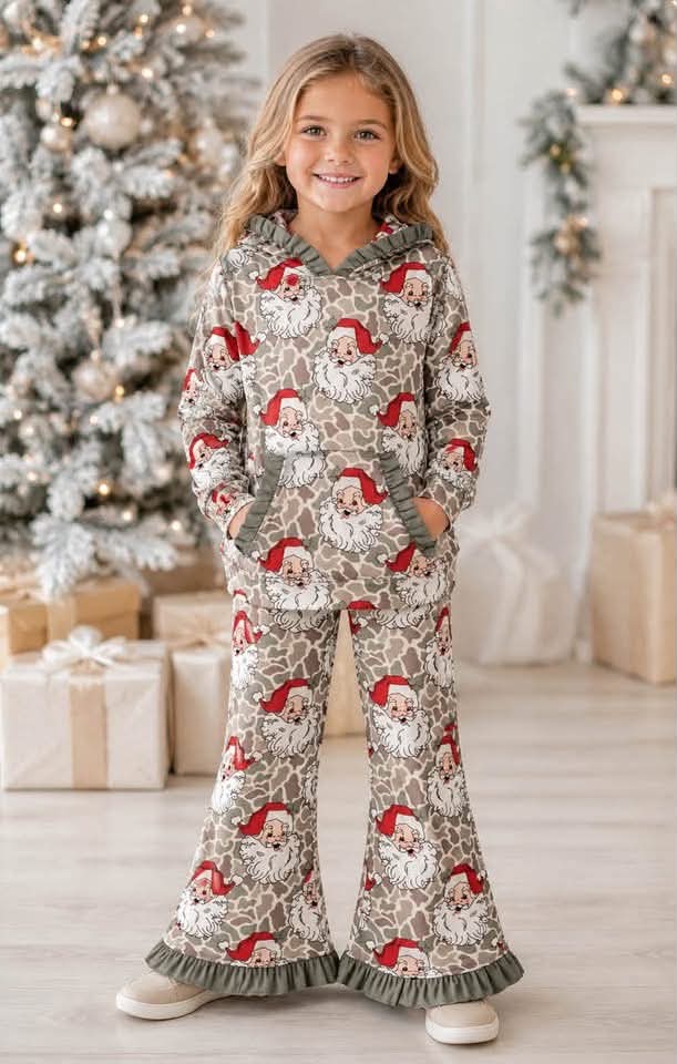 Baby girls custom Christmas design hoodie set
