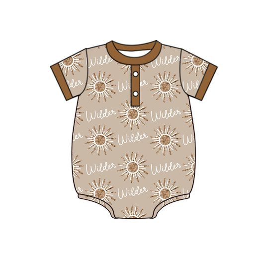 infant baby short sleeve button romper