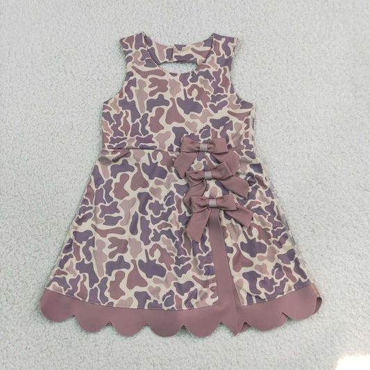 Brown camo color girls summer yoga dress