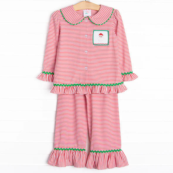baby girl Christmas Santa Claus long sleeve pajama set