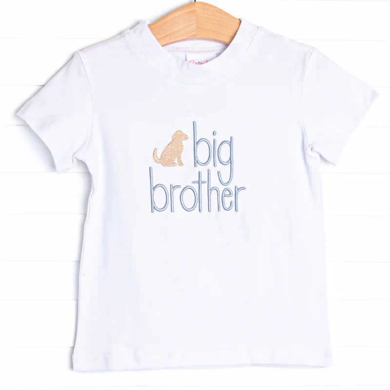 big brother short sleeve dog print shirt