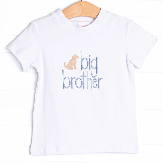 big brother short sleeve dog print shirt