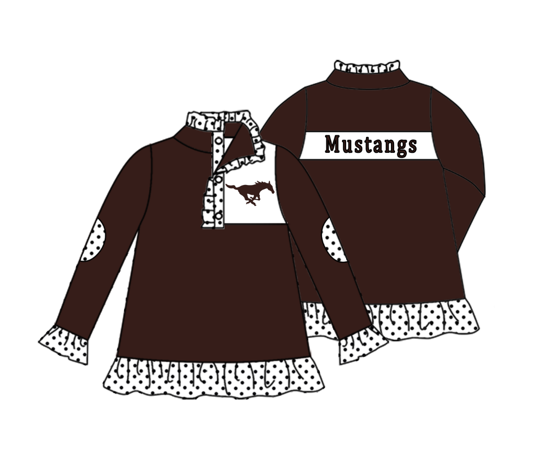 baby girl custom team long sleeve pullover